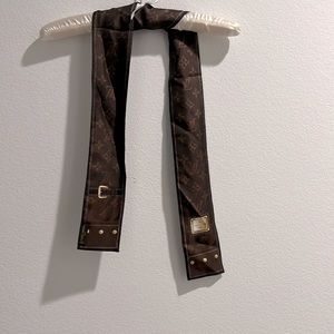 Louis Vuitton silk bandeau.